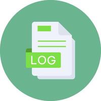 Log Flat Circle Icon vector