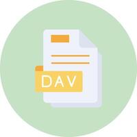 Dav Flat Circle Icon vector