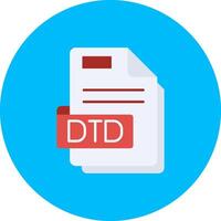 Dtd Flat Circle Icon vector
