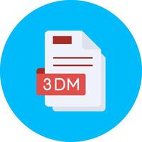 3dm Flat Circle Icon vector