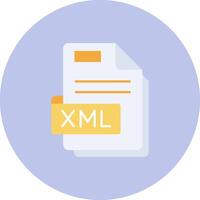 Xml Flat Circle Icon vector