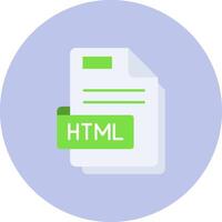 Html Flat Circle Icon vector