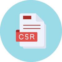 Csr Flat Circle Icon vector