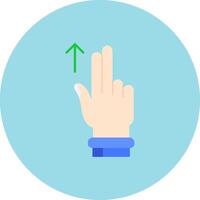 Two Fingers Up Flat Circle Icon vector