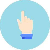 Hand click Flat Circle Icon vector