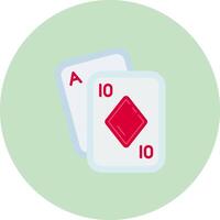 Poker Flat Circle Icon vector