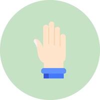 Hand Flat Circle Icon vector