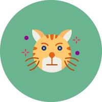 Embarrassed Flat Circle Icon vector