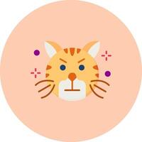Angry Flat Circle Icon vector