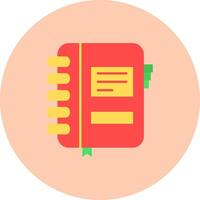 Notebook Flat Circle Icon vector