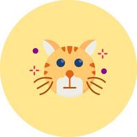 Rolling eyes Flat Circle Icon vector