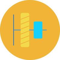 Vertical alignment Flat Circle Icon vector