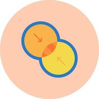 Combine Flat Circle Icon vector