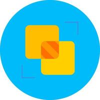 Intersect Flat Circle Icon vector