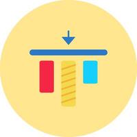 Top alignment Flat Circle Icon vector