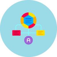 Workflow Flat Circle Icon vector