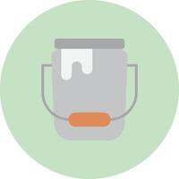 Bucket Flat Circle Icon vector