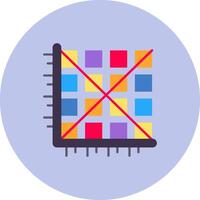 Matrix Flat Circle Icon vector