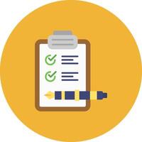 Check list Flat Circle Icon vector