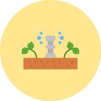 irrigación plano circulo icono vector