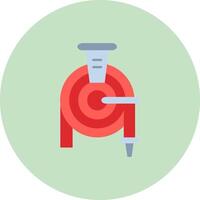 Hose Flat Circle Icon vector