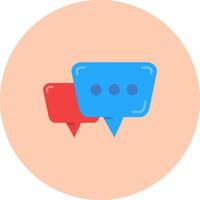Chat bubbles Flat Circle Icon vector