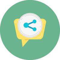 Share Flat Circle Icon vector