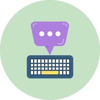 Keyboard Flat Circle Icon vector