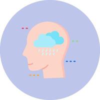 Depression Flat Circle Icon vector