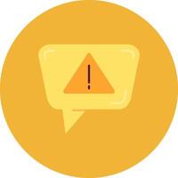 Alert Flat Circle Icon vector