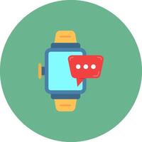 Smartwatch Flat Circle Icon vector