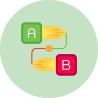 diagrama plano circulo icono vector