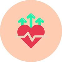 Heart rate Flat Circle Icon vector