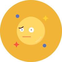 Confused Flat Circle Icon vector