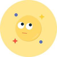 Rolling eyes Flat Circle Icon vector