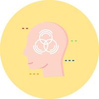 Emotional intelligence Flat Circle Icon vector