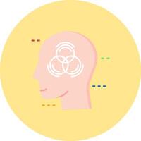 Emotional intelligence Flat Circle Icon vector