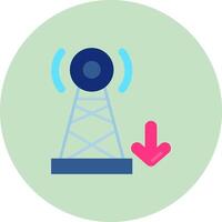 Signal Flat Circle Icon vector