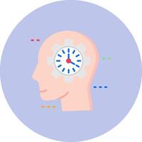 Time management Flat Circle Icon vector