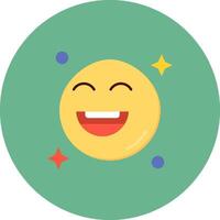 sonrisa plano circulo icono vector