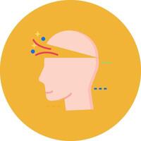 Open mind Flat Circle Icon vector