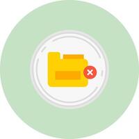 Delete Flat Circle Icon vector