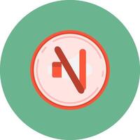 Mute Flat Circle Icon vector