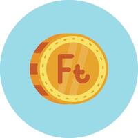 Forint Flat Circle Icon vector