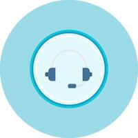 Music Flat Circle Icon vector