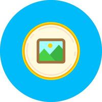 Image Flat Circle Icon vector