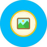 Image Flat Circle Icon vector