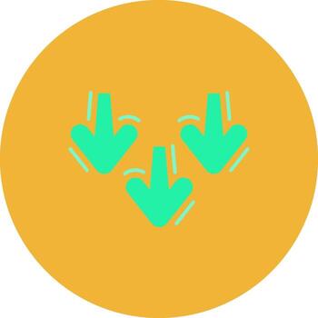 Decrease Flat Circle Icon vector