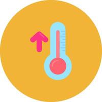 High temperature Flat Circle Icon vector