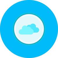 nube plano circulo icono vector